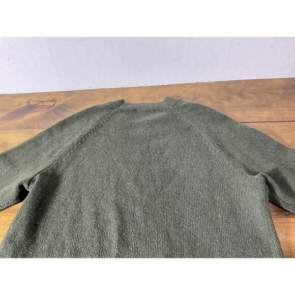 Ann Taylor Sweater Womens Small Petite Tie Sleeve Green Wool Cashmere Blend - Picture 11 of 11